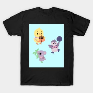 Cute Kawaii Animals Having Fun Peacefully T-Shirt